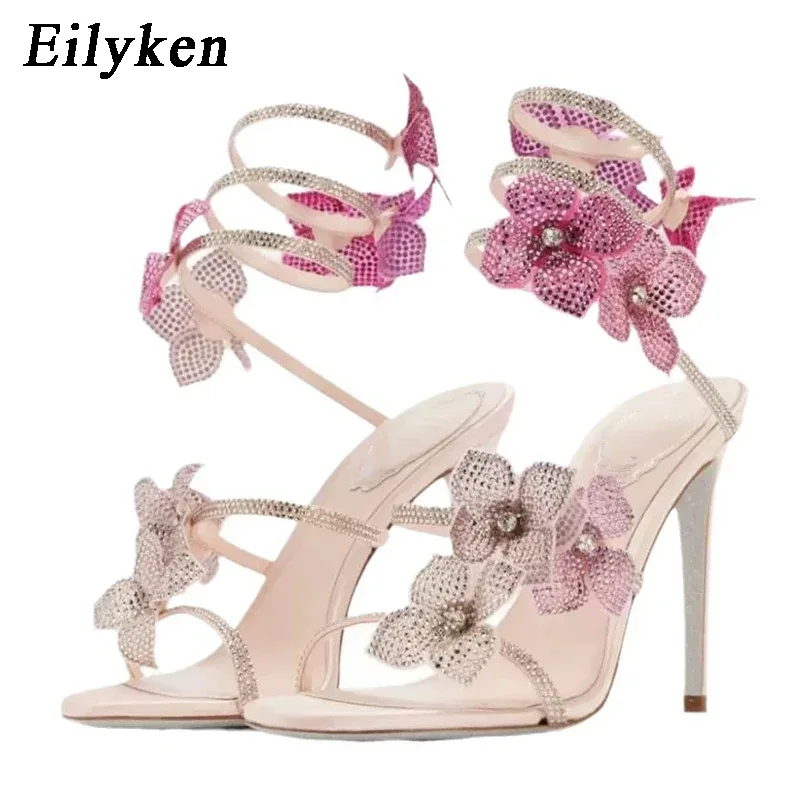 Women'S Shoes Quality - Eilyken Sexy KRISTALL Blume Dünne High