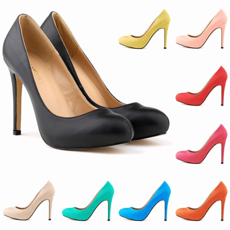 Court Heel Pointed - Große Größe 42 Damen-Pumps, dünner Absatz,