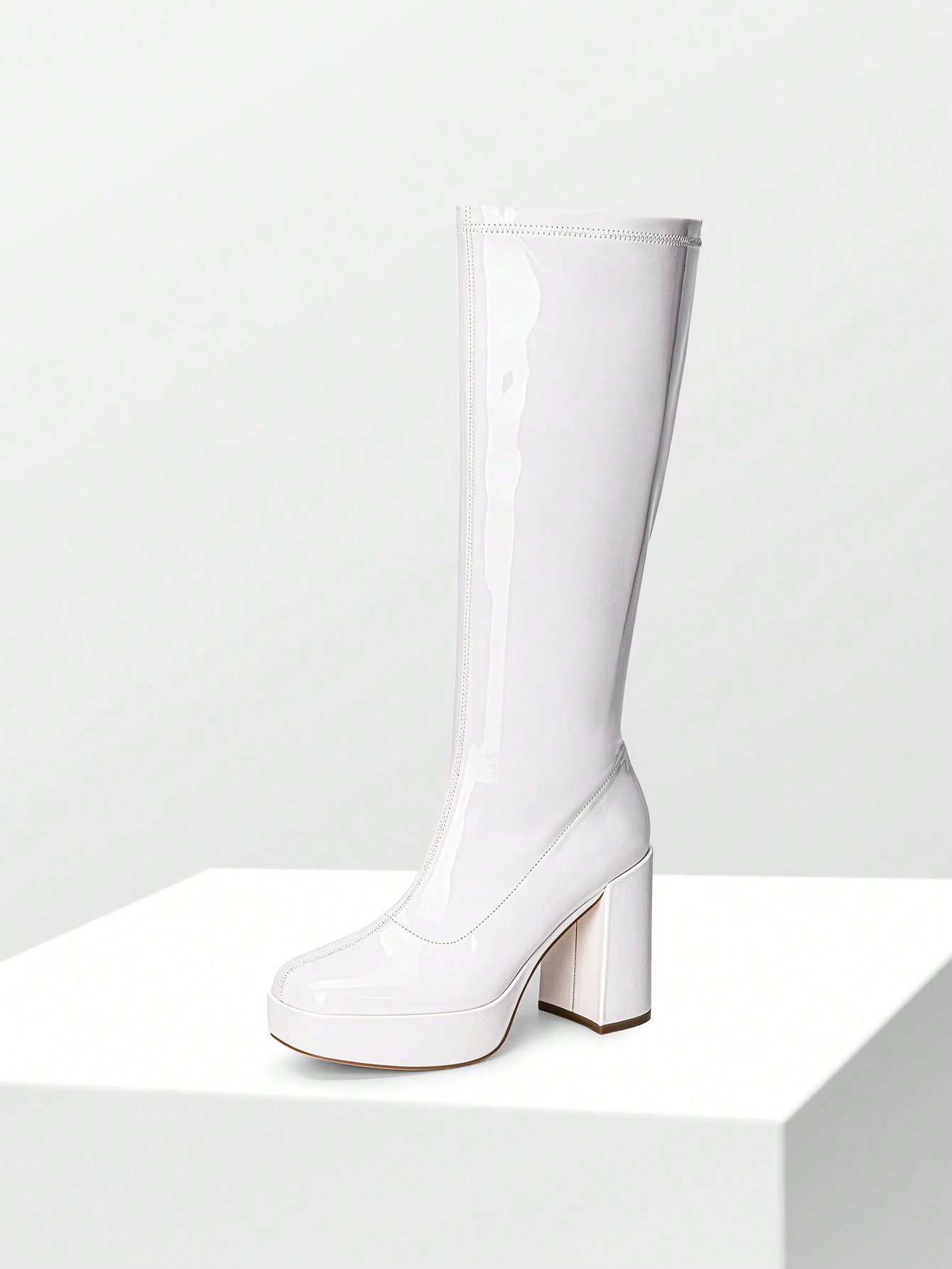 Damen-Kniehohe Gogo-Stiefel, S – Sock Boot Women Bewertung und Preis