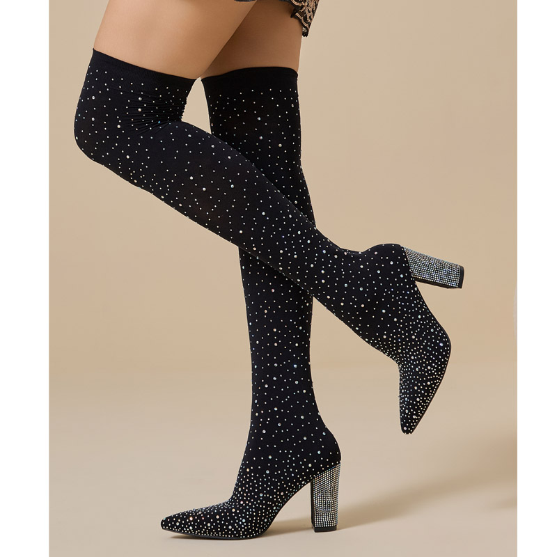 Aneikeh Kristall-Overknee-Stie – Sock Boot Women Bewertung und Preis