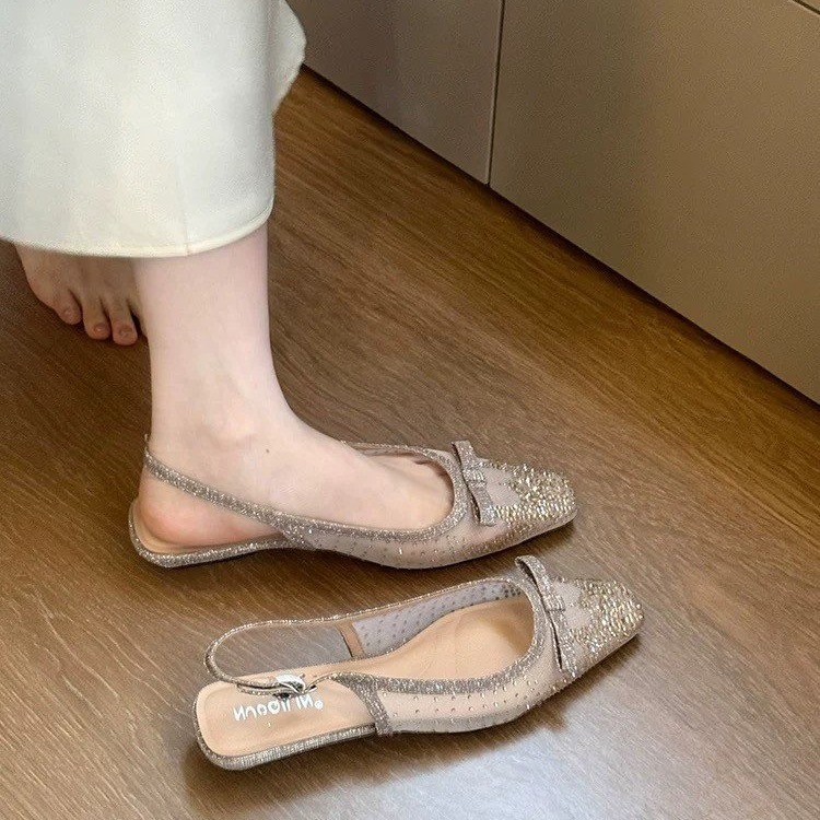 Glitzernde Strass-Schleifen-Sl – Mule Slip On Bewertung und Preis