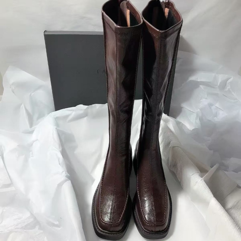 Rundzehiger, dicksohliger lang – Knee High Boots Women Bewertung und Preis