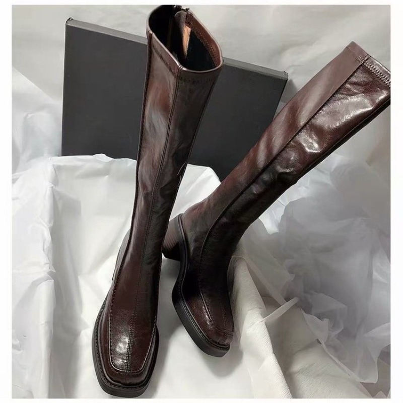 Rundzehiger, dicksohliger lang – Knee High Boots Women Bewertung und Preis