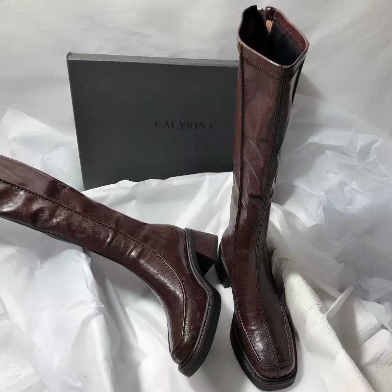 Rundzehiger, dicksohliger lang – Knee High Boots Women Bewertung und Preis