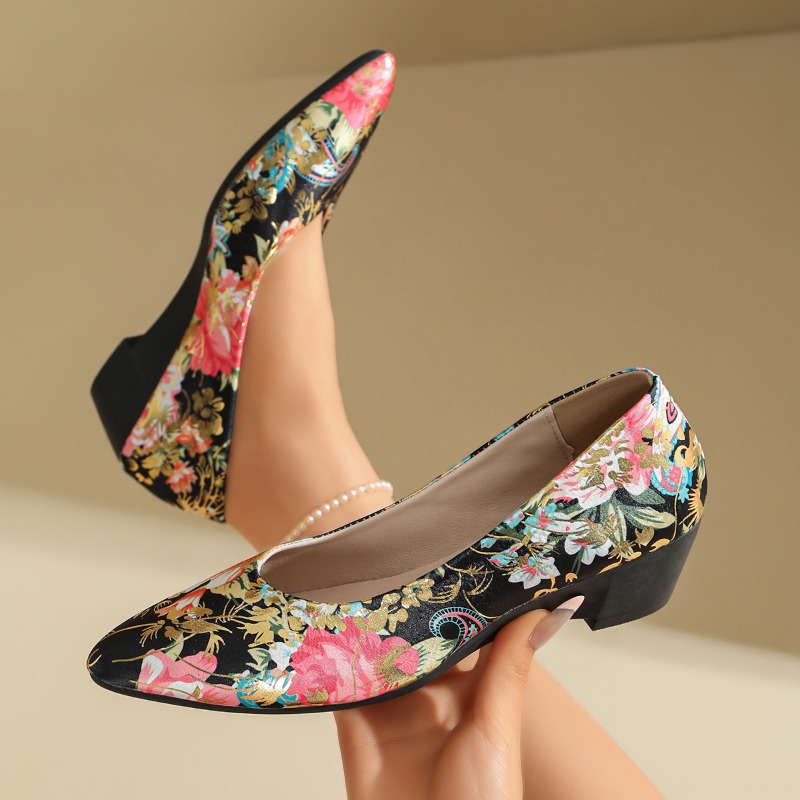Damen-Spitzpumps mit Blumenmus – Women Shoes Xxl Bewertung und Preis