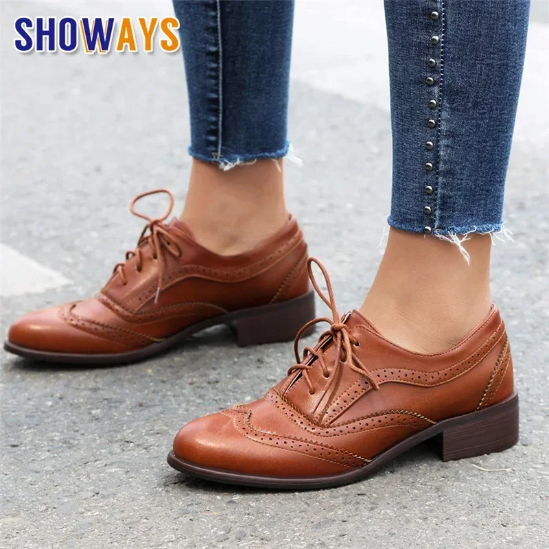 Britische Wohnungen für Damen, – Oxford Lace Up Women Bewertung und Preis
