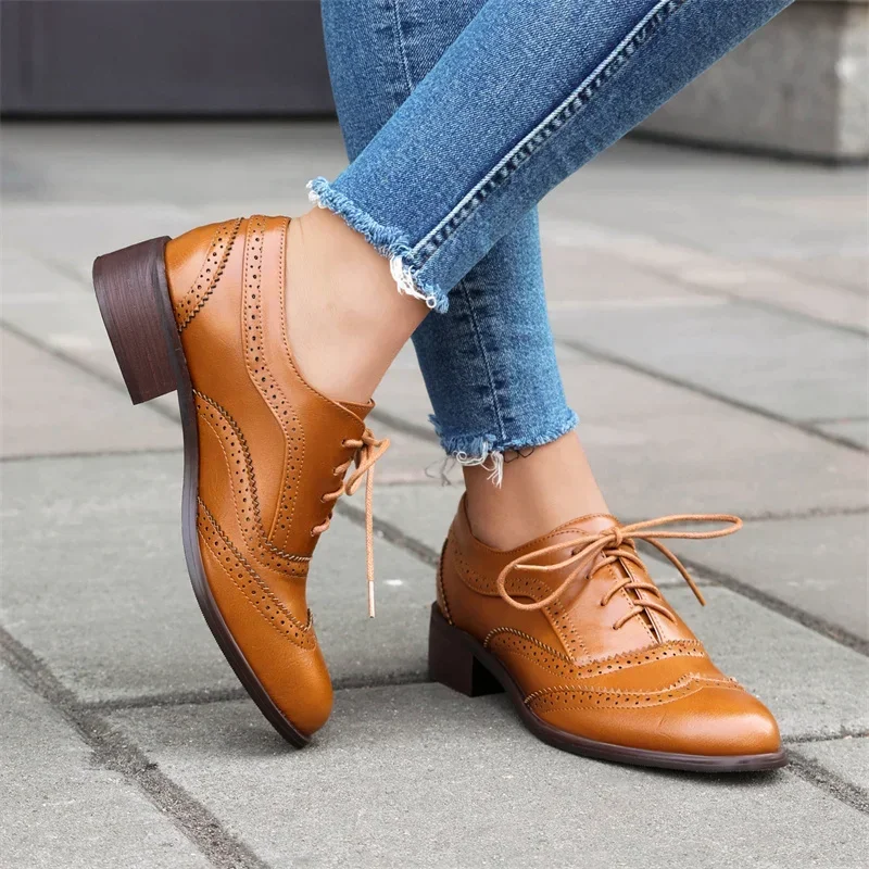 Britische Wohnungen für Damen, – Oxford Lace Up Women Bewertung und Preis