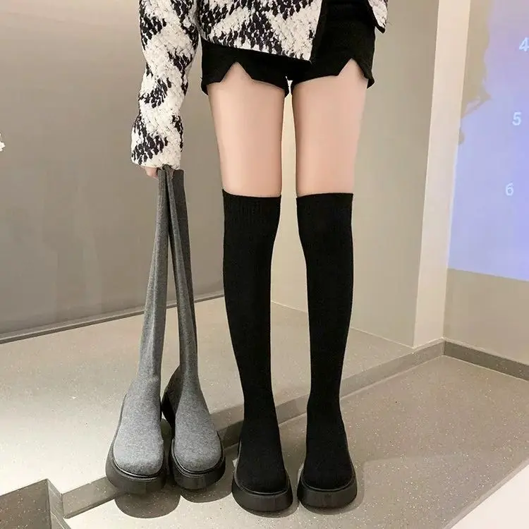 Damen-Kniestrümpfe mit dicker  – Sock Boot Women Bewertung und Preis
