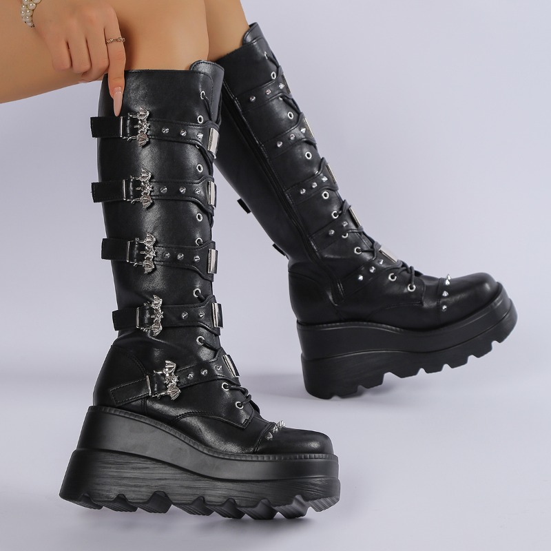 Schwarze kniehohe Stiefel für  – Knee High Boots Women Bewertung und Preis