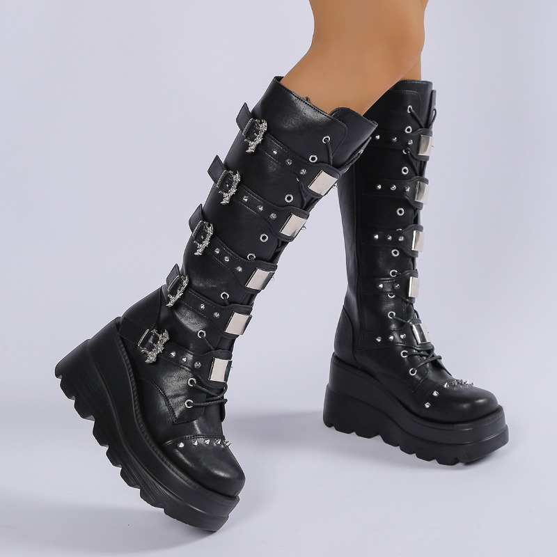 Schwarze kniehohe Stiefel für  – Knee High Boots Women Bewertung und Preis