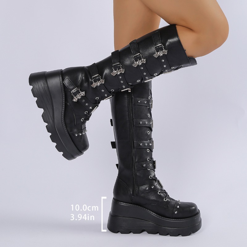 Schwarze kniehohe Stiefel für  – Knee High Boots Women Bewertung und Preis